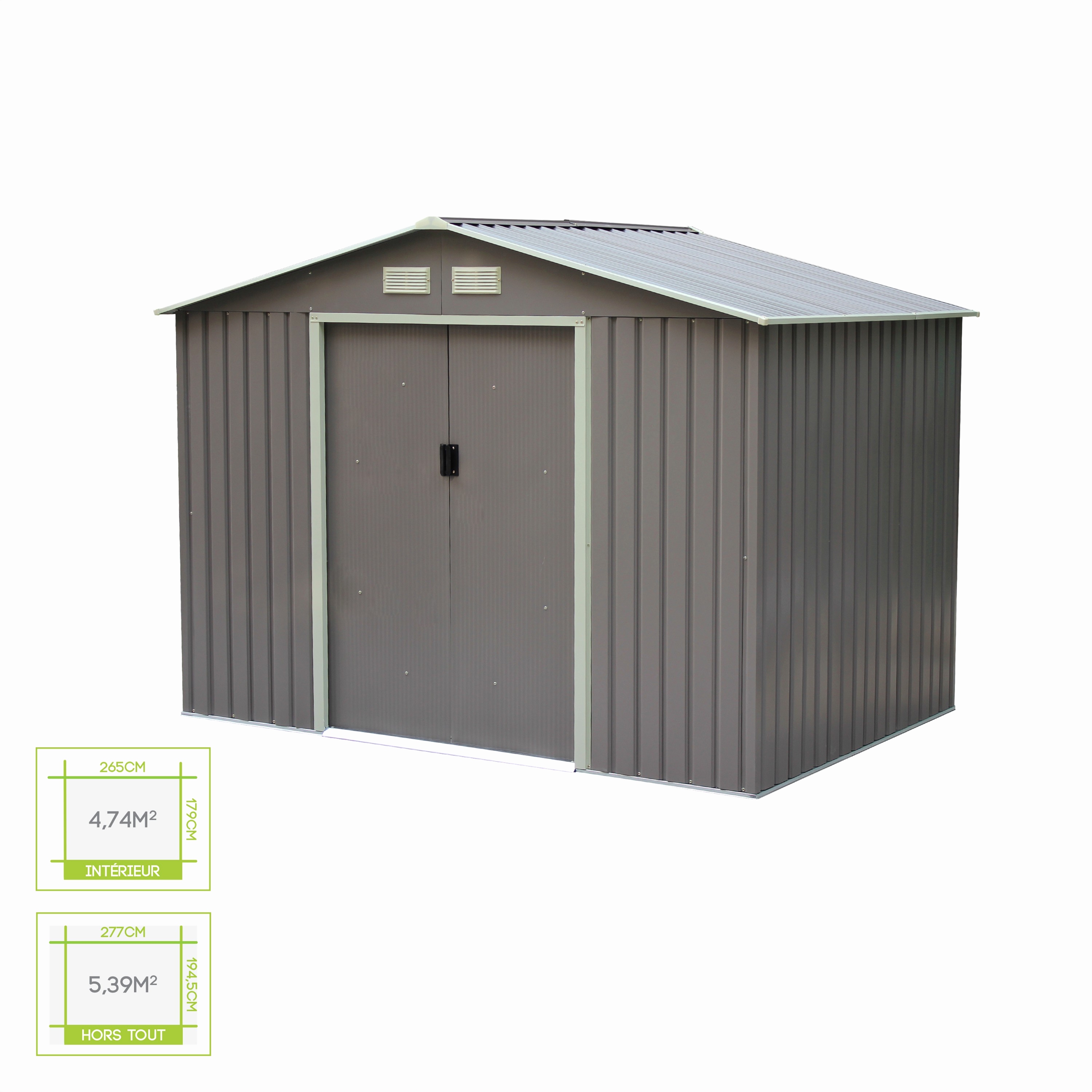Abri de jardin metal 20m2
