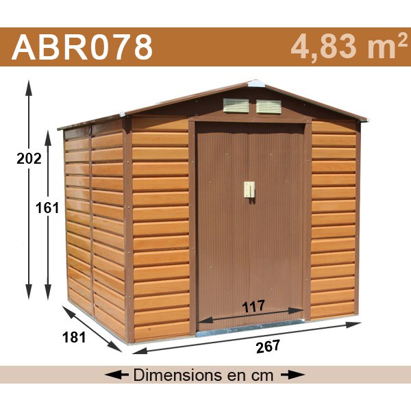 Abri de jardin bois metal ou resine
