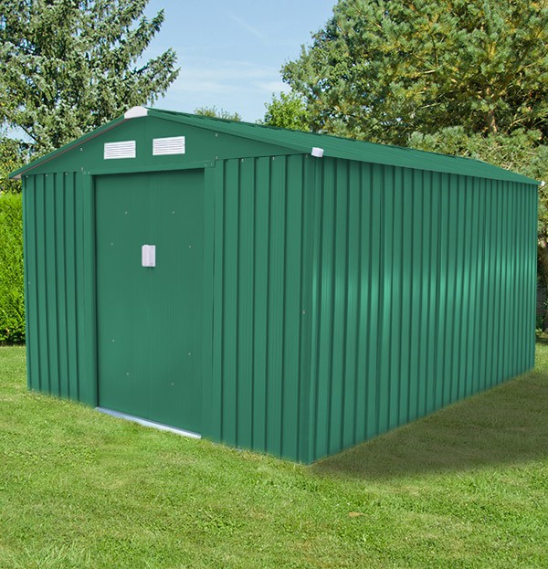 Abri de jardin métal vert 10 85 m2
