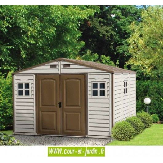 Abri de jardin en pvc woodstyle premium
