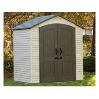 Abri de jardin en pvc imitation bois
