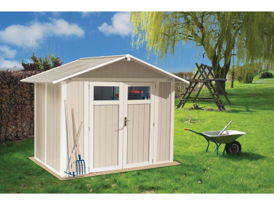 Abri jardin pvc blanc
