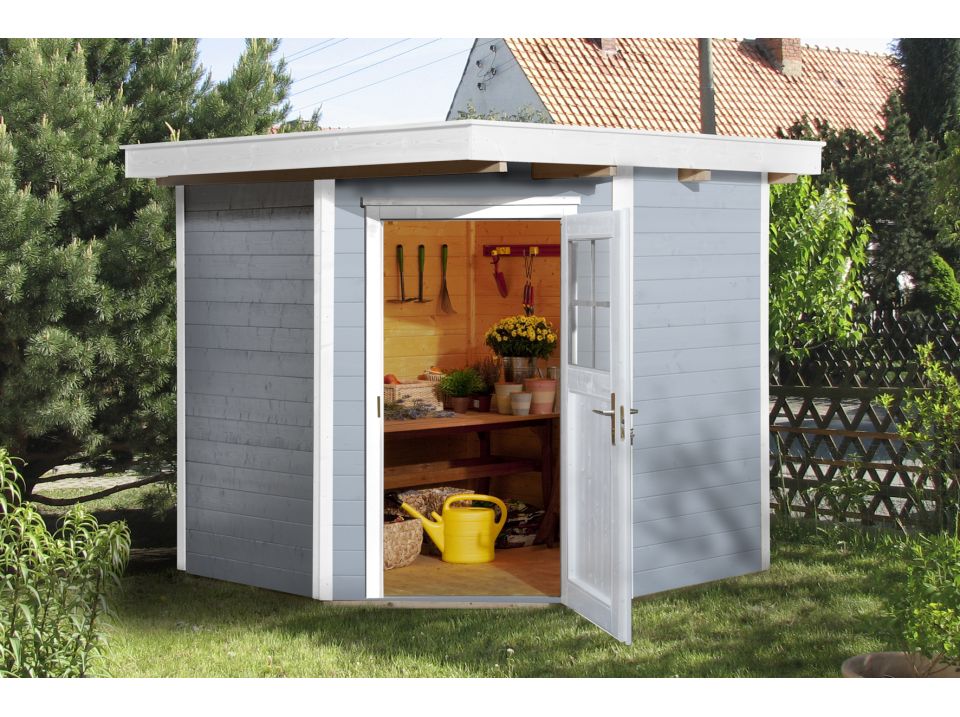 Chalet de jardin d'angle
