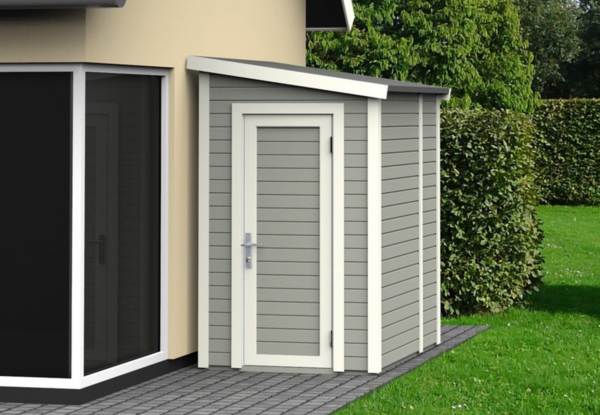 Abris de jardin en resine gris
