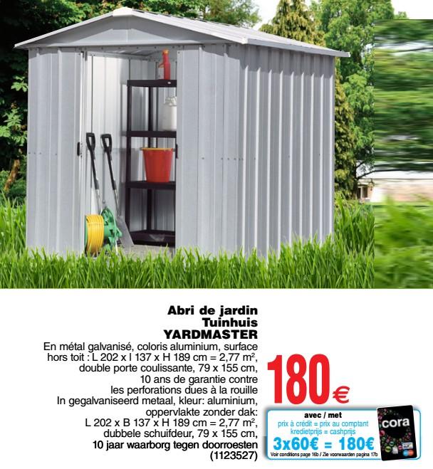 Abris de jardin metal cora
