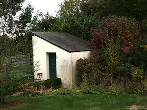 Cabane jardin vieux bois
