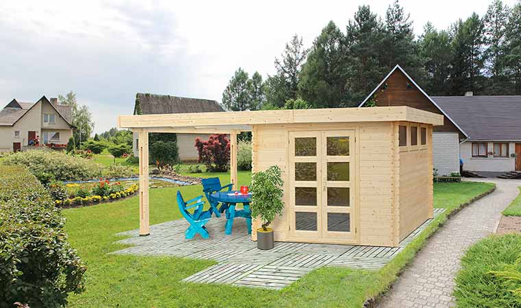 Cabane de jardin avec appenti
