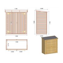 Abri de jardin 1m x 2m