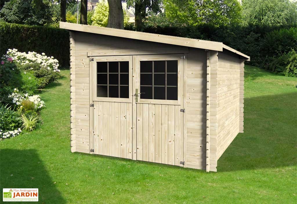 Abri de jardin bois monopente
