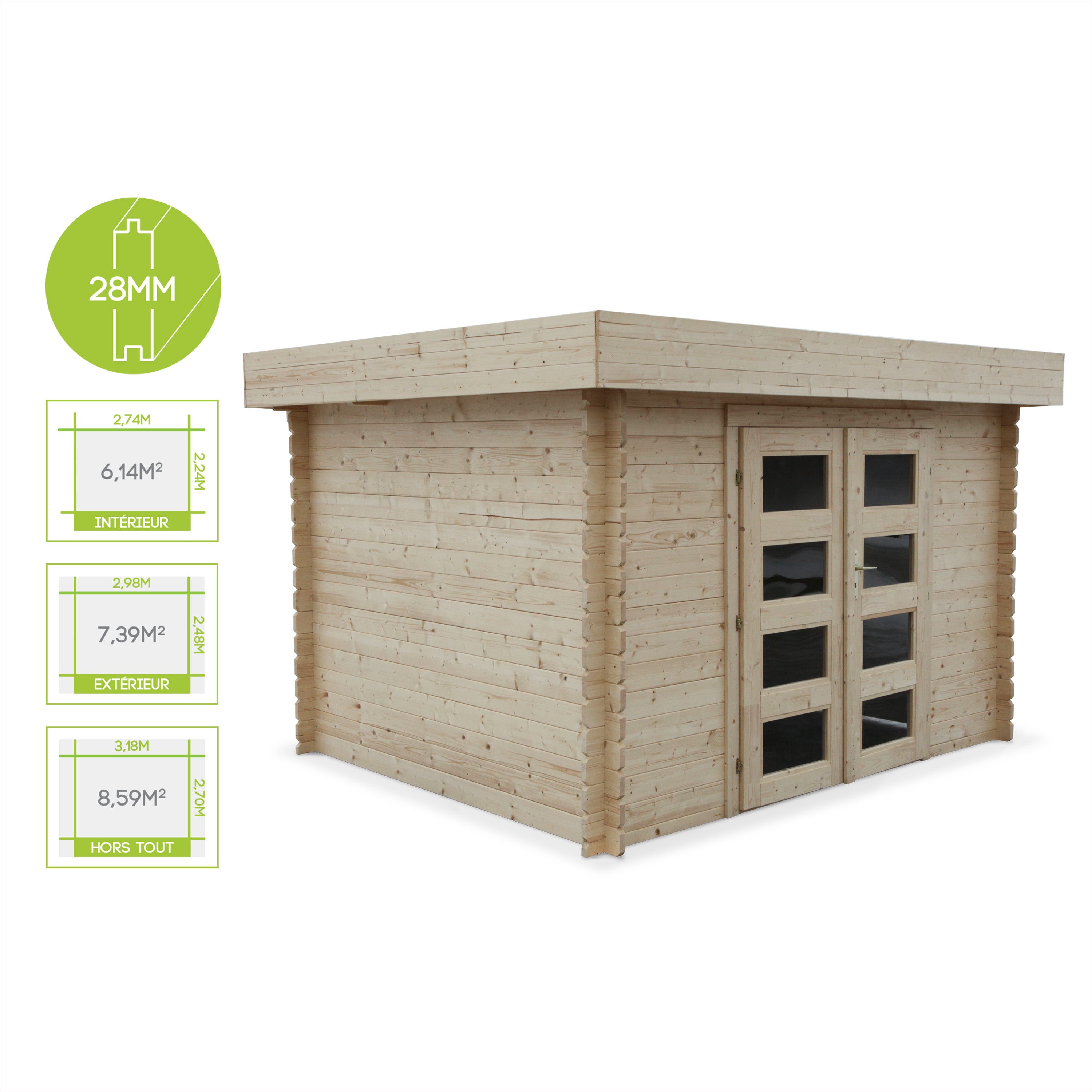 Abri de jardin qui se deboite
