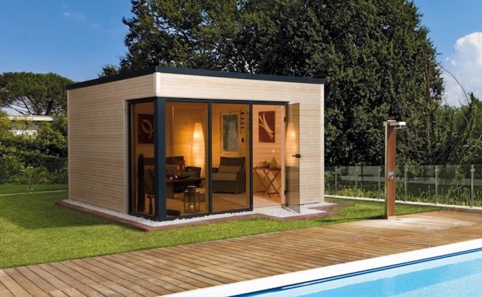 Abri de jardin design noir
