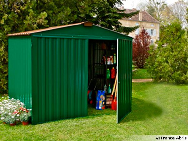 Abri jardin metal bois
