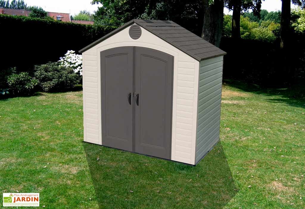 Abri de jardin pvc marron
