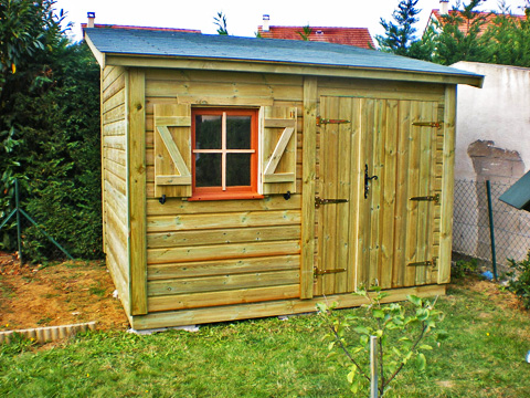 Abri de jardin un seul pent
