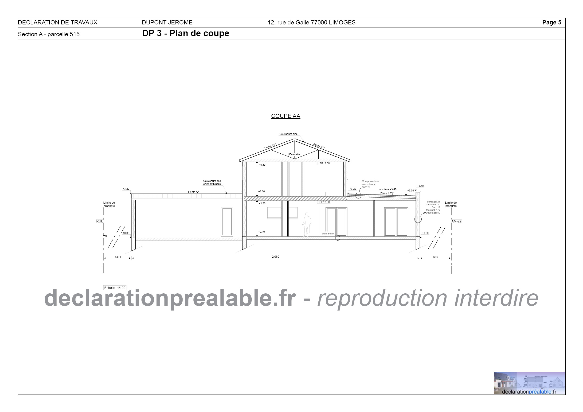 Abri jardin declaration
