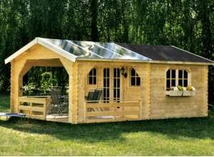Chalet bois avec terrasse
