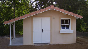 Abris de jardin 20m2 en parpaing
