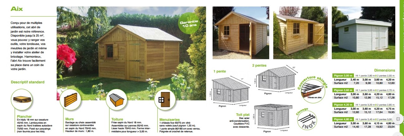 Abri de jardin en bois normandie
