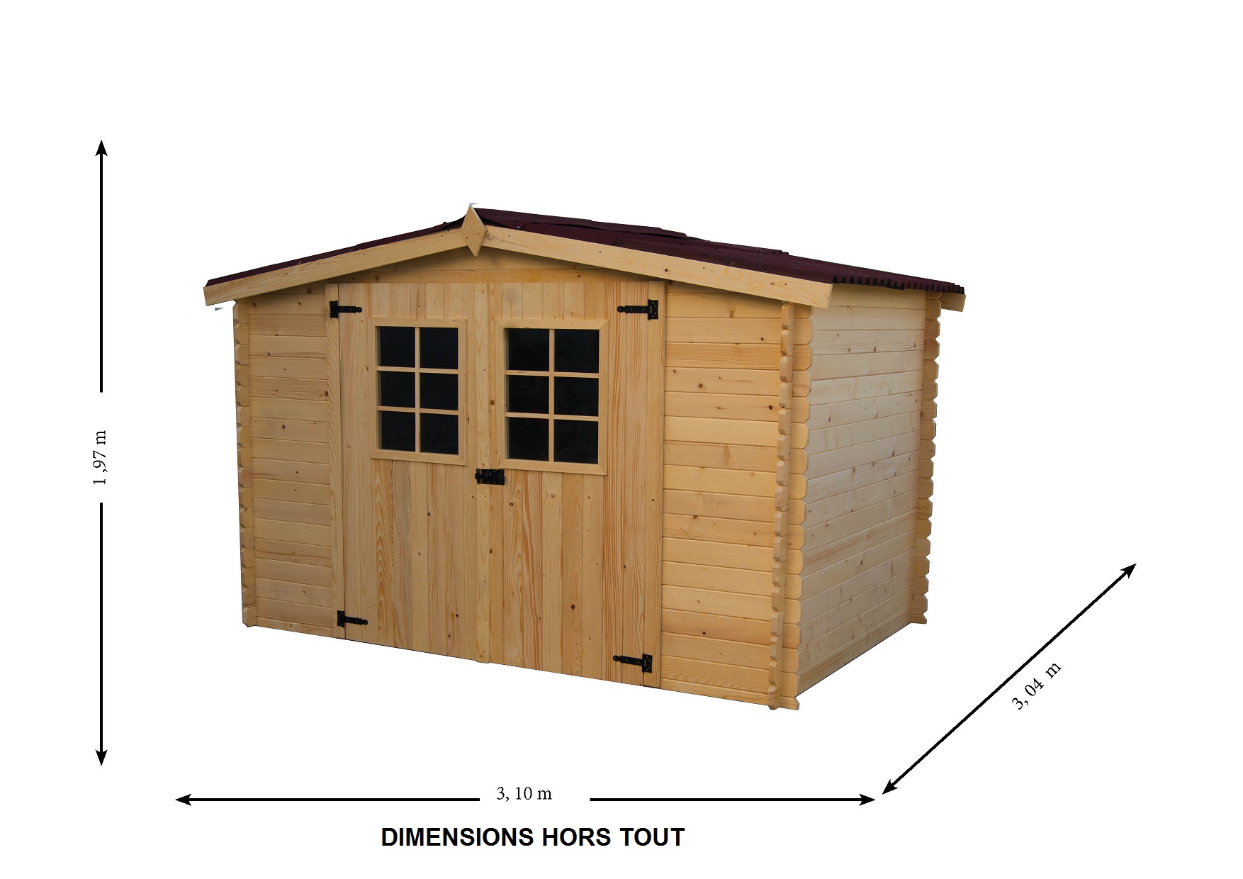 Cabanon de jardin 10m2
