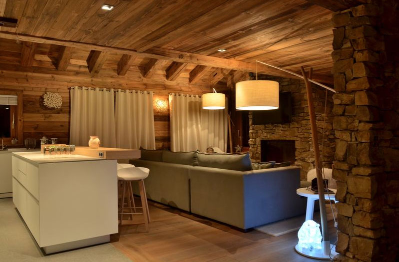 Chalet bois ouvert