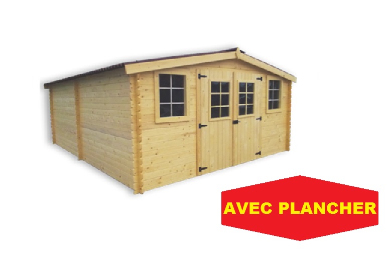 Abri de jardin bois 20m2
