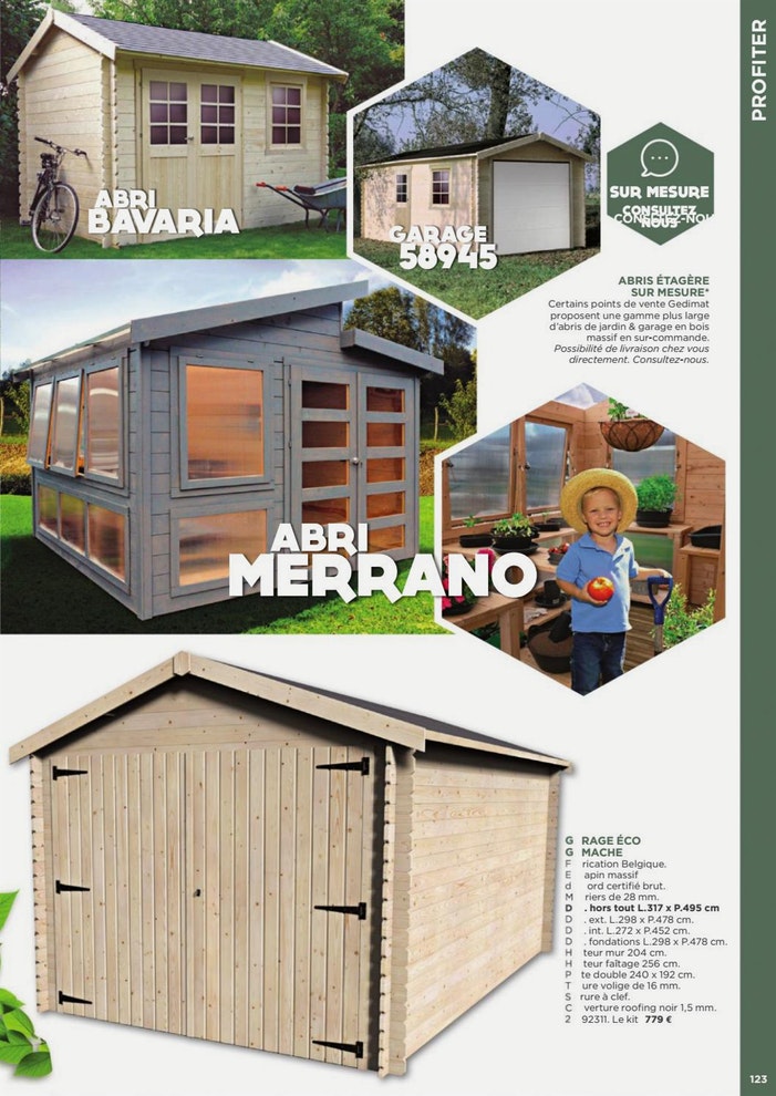 Cabane jardin gedimat
