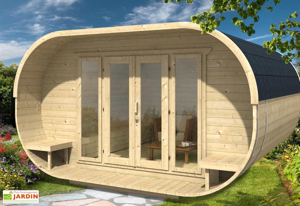 Abris jardin design bois
