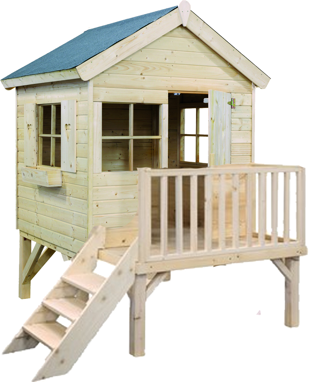 Abri de jardin en bois sur pilotis
