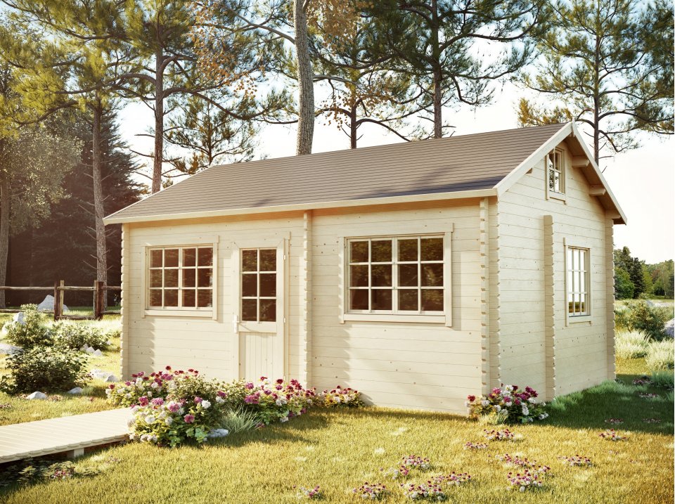 Chalet et jardin
