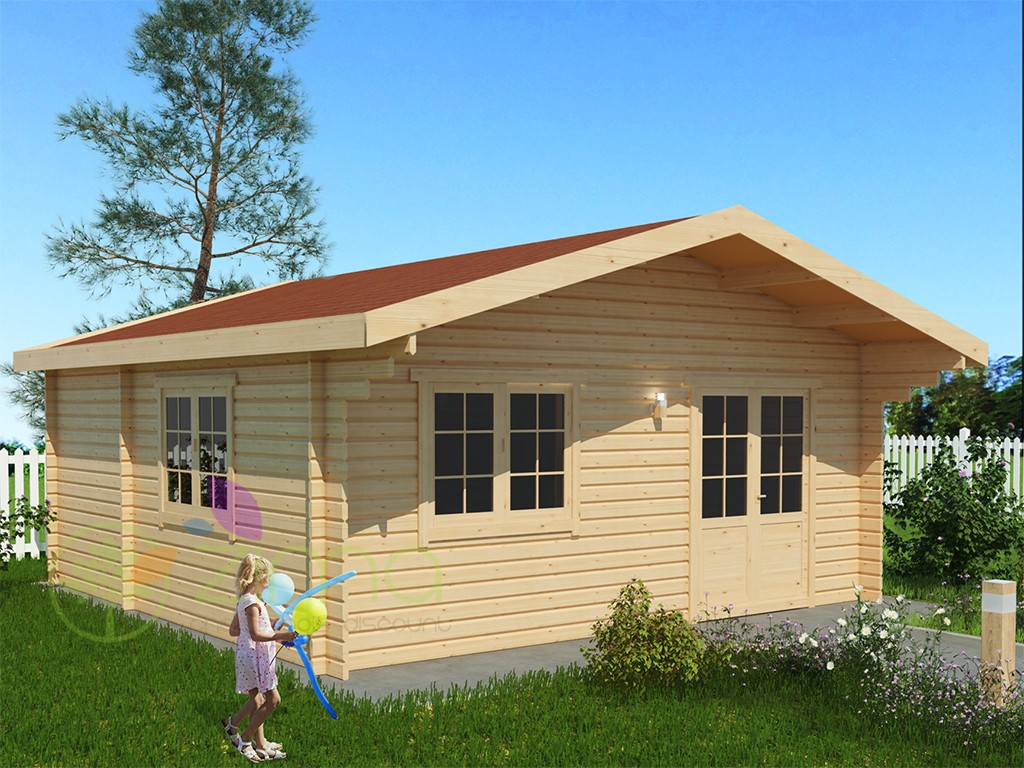 Chalet bois plain pied
