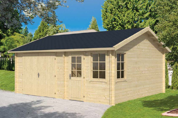 Chalet bois garage
