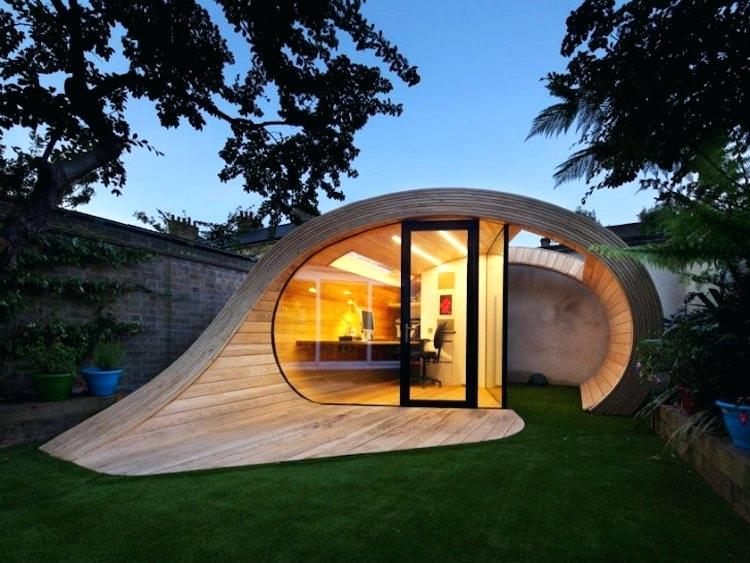 Chalet exterieur jardin
