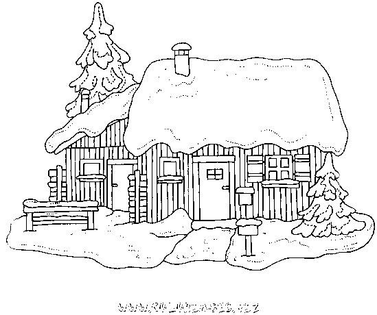 Chalet montagne dessin
