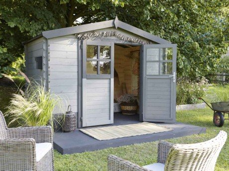 Abri jardin bois sans entretien
