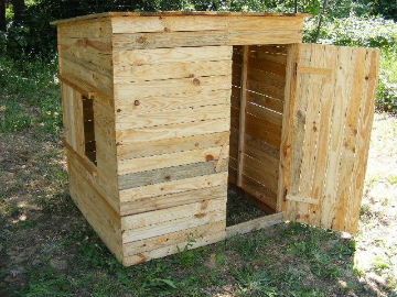 Abri jardin en palette
