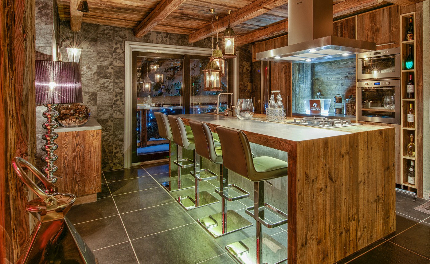 Chalet amenagement interieur bois