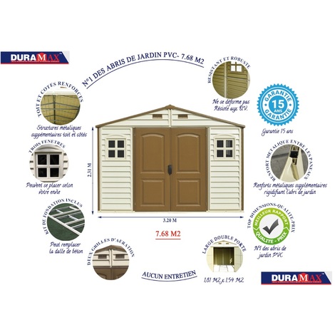 Abri de jardin woodstyle premium duramax
