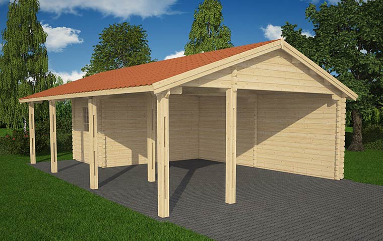 Abri de jardin en bois garage

