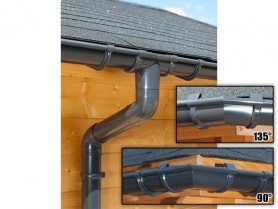 Gouttière pour abri jardin pvc
