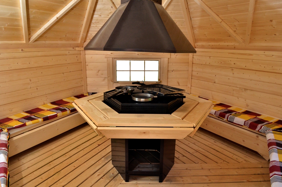Chalet bois hexagonal