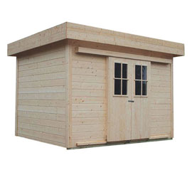 Abri de jardin bois toit plat
