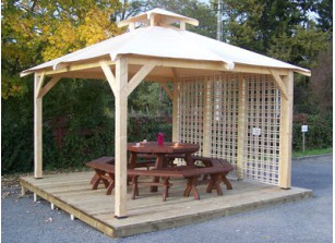 Pavillon en bois pour jardin
