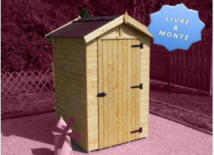 Abri jardin bois livré monté
