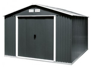 Abri jardin metal avec auvent
