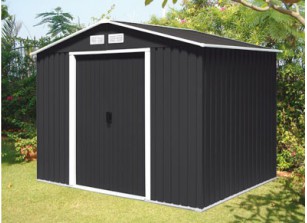 Cabane de jardin metal gris
