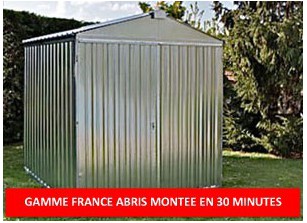 Abris de jardin ossature métallique
