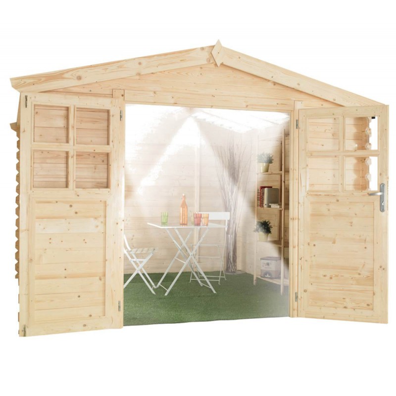 Abri de jardin pvc toit translucide
