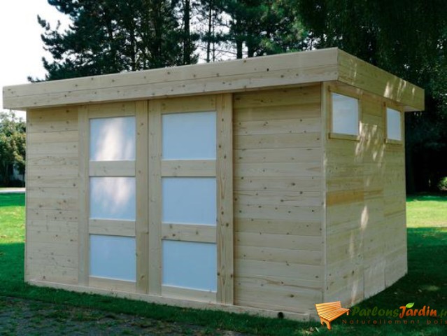 Abri de jardin toit plat 12m2
