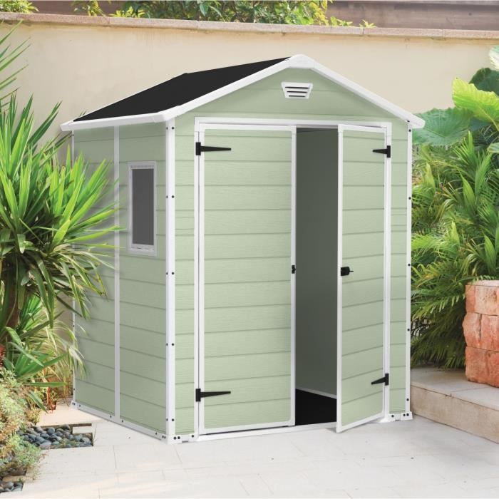 Abri de jardin métal abri vert - 2.3 m2
