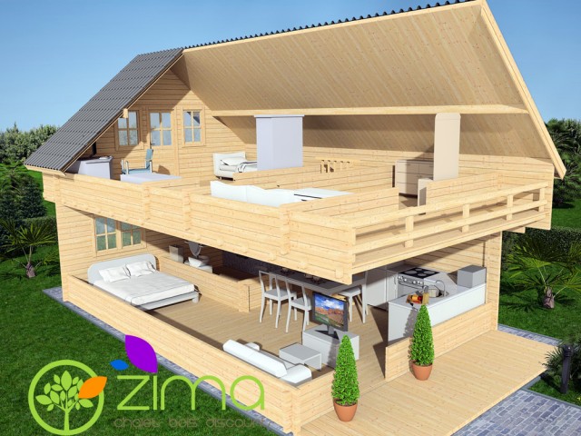 Chalet bois langon
